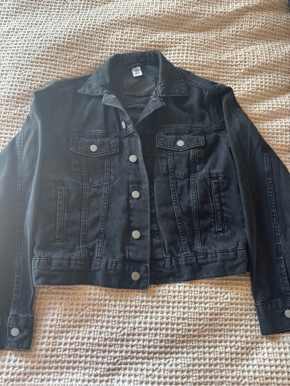 H&M &Denim Black Denim Jacket - Women's Button-Up
